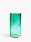 Vase cylindrique John Lewis, H31 cm, vert