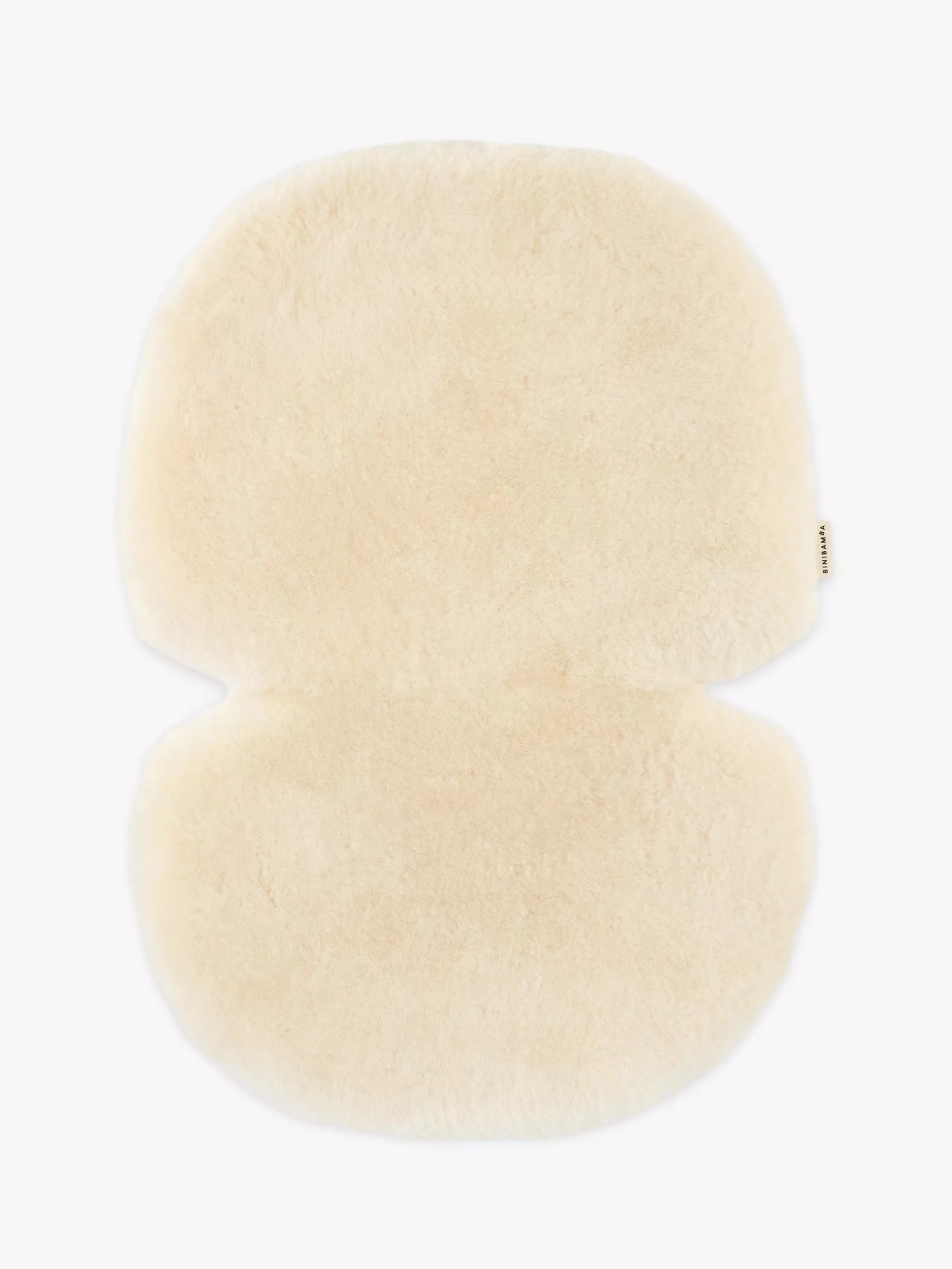 BINIBAMBA Sheepskin Newborn Baby Pram/Basket Liner, Milk - McGrocer