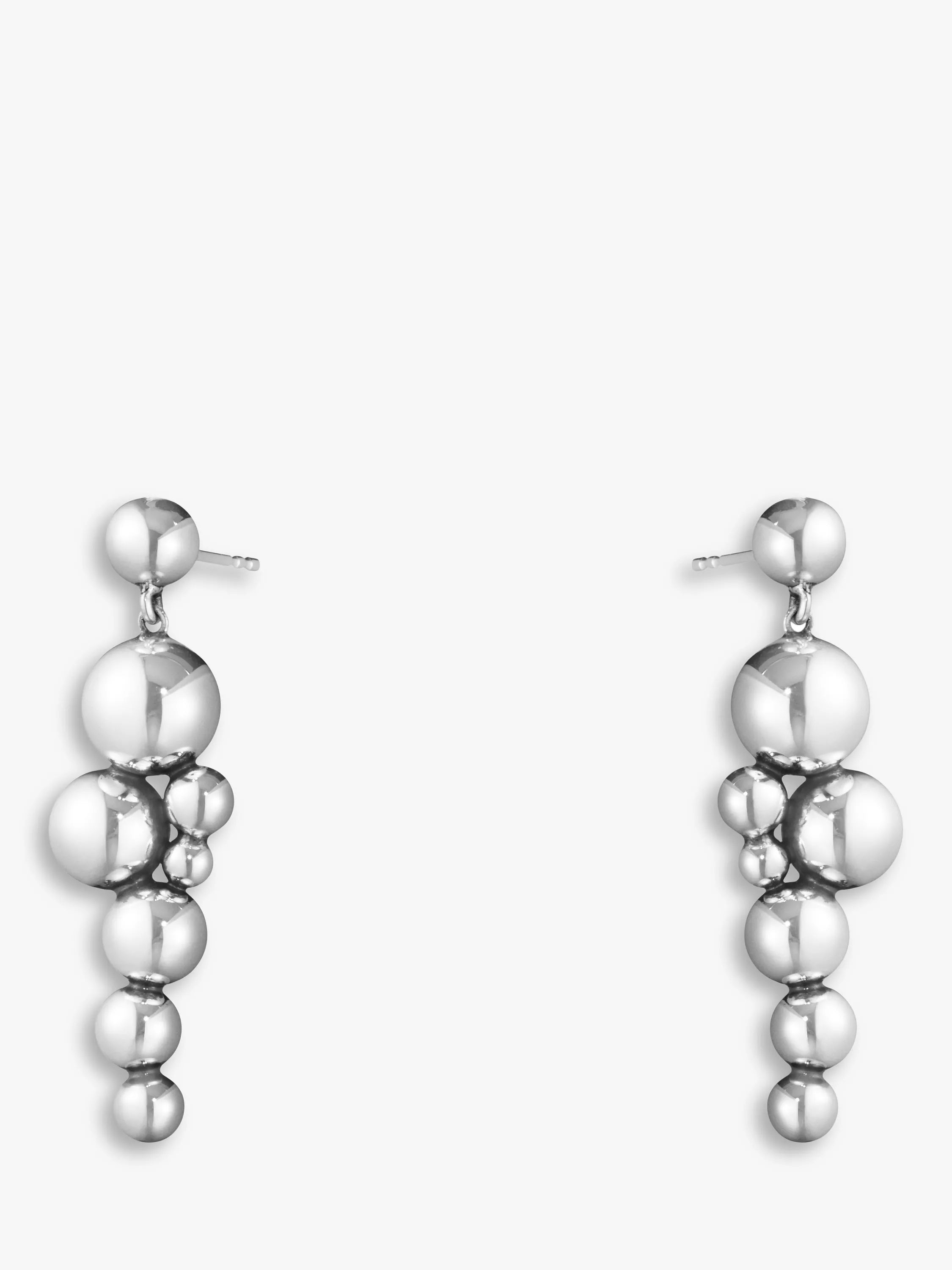 Georg Jensen Moonlight Grapes Drop Earrings, Silver - McGrocer