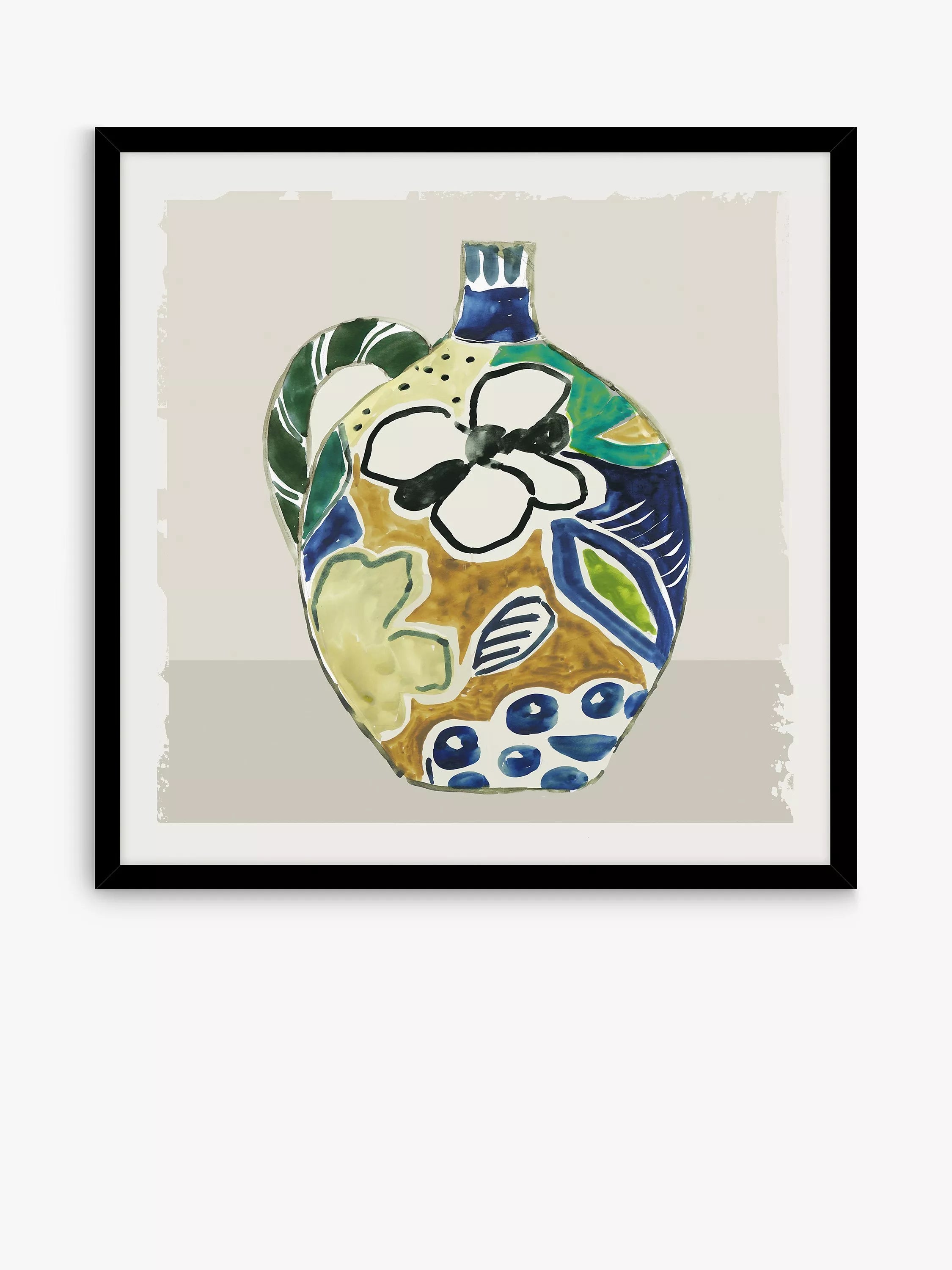 John Lewis Aimee Wilson 'Picasso Vase' Framed Print, 42 x 42cm, Multi - McGrocer