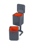 Poubelle de tri des déchets Joseph® Joseph Grey Totem Compact 40L 