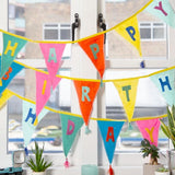 Talking Tables Fabric Happy Birthday Bunting