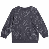MS Doodle Print Sweatshirt 6-7 Years Charcoal