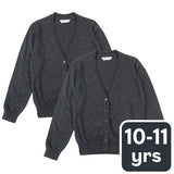 MS Girls Pure Cotton Cardigan 10-11 Years Grey