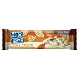 Barre de chocolat blanc Moo Free Cookie Crunch avec billes de cacao croquantes 35 g