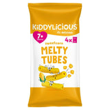 Kiddylicious Tubes fondants au maïs doux, collations pour bébés, 4 x 10 g