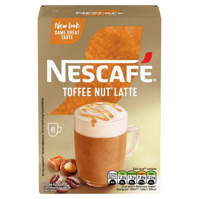 Nescafe Toffee Nut Latte Instant Coffee 8 Sachets   8 per pack - McGrocer