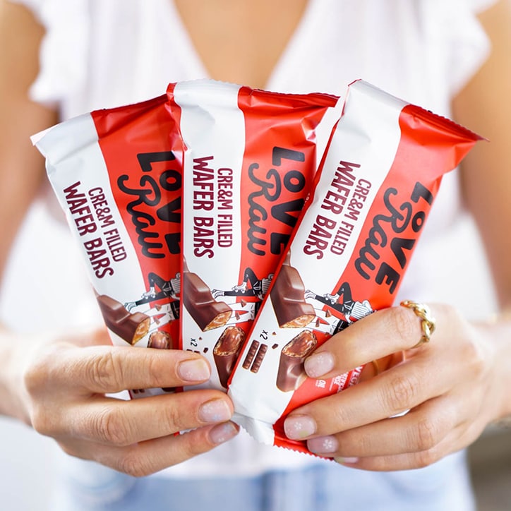 Love Raw Vegan Salted Caramel Wafer Bars Case 12 x 45g - McGrocer