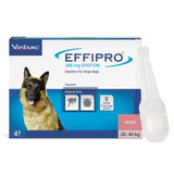 Effipro Spot-On Traitement anti-puces et tiques pour chiens de grande taille (20-40 kg) 4 x 268 mg 