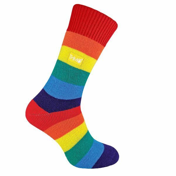 THMO Mens Novelty Rainbow Thermal Socks 6-11 UK GOODS Superdrug   