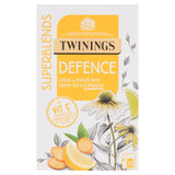 Twinings Superblends Defence aux agrumes, gingembre et thé vert, 20 sachets de thé