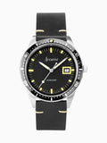 Accurist Mens Dive Black Leather Strap Analogue Watch