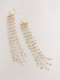 Gold Tone Facetted Bead Drop Earrings