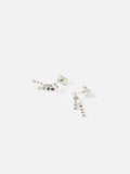 Oliver Bonas Silver Plated Demi Disc Double Drop Earrings