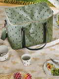 Sac de pique-nique de poche Sophie Allport vert sauge à motifs d'abeilles