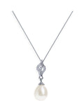 Pendentif romantique Ivory &amp; Co en argent, cristal et perle de Lisbonne 