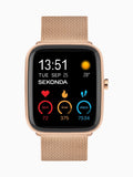 Sekonda Unisex Motion Plus Gold Tone Smart Watch With Case And Stainless Steel Mesh With LCD Dial