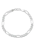 Bracelet Figaro en argent massif Beaverbrooks 