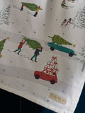 Sophie Allport Off White Home for Christmas Scene Tea Towel