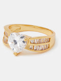 Accessorize 14ct Gold Sparkle Heart Ring