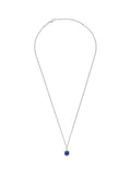 Collier Bartlett bleu imperméable en lapis-lazuli à maillons hexagonaux et chaîne gourmette 