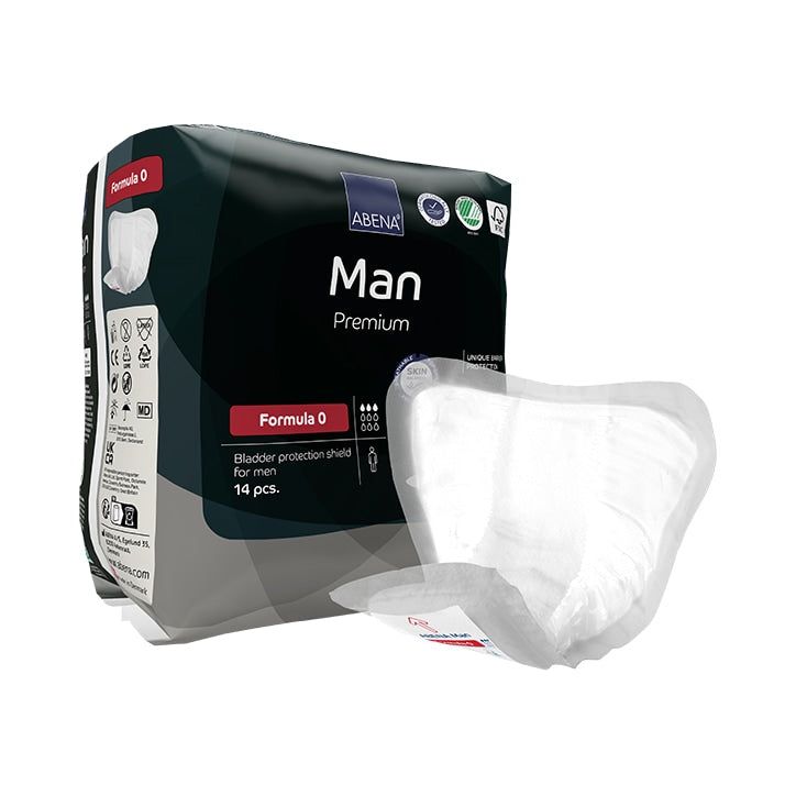 Abena Man Formula 0 Premium, 300ml Absorbency, 14 Incontinence Pads - McGrocer