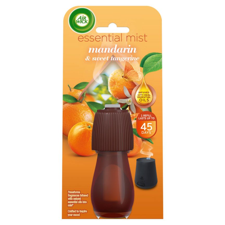 Air Wick Mandarin & Sweet Tangerine Essential Mist Single Refill 20ml Lasts up to 45 days - McGrocer