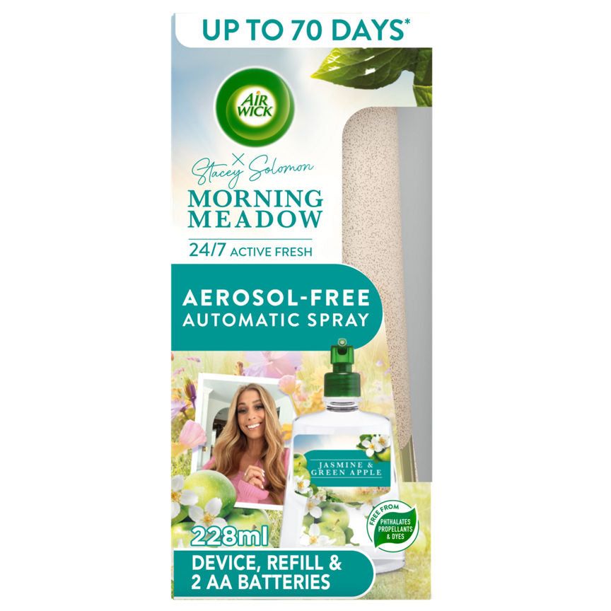 Air Wick Morning Meadow 24/7 Active Fresh Kit 228ml Lasts up to 70 days - McGrocer