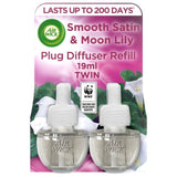 Airwick Smooth Satin & Moon Lily Plug In Twin Refill   2 x 17ml - McGrocer