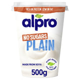 Alpro Plain No Sugars Soya Dairy Free Yoghurt Alternative 500g - McGrocer