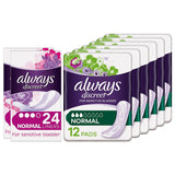 Always Discreet Incontinence Bundle 72 Normal PADS + 48 Normal LINERS - McGrocer