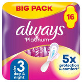 Always Platinum Night Sanitary Towels Wings Size 3   16 per pack - McGrocer