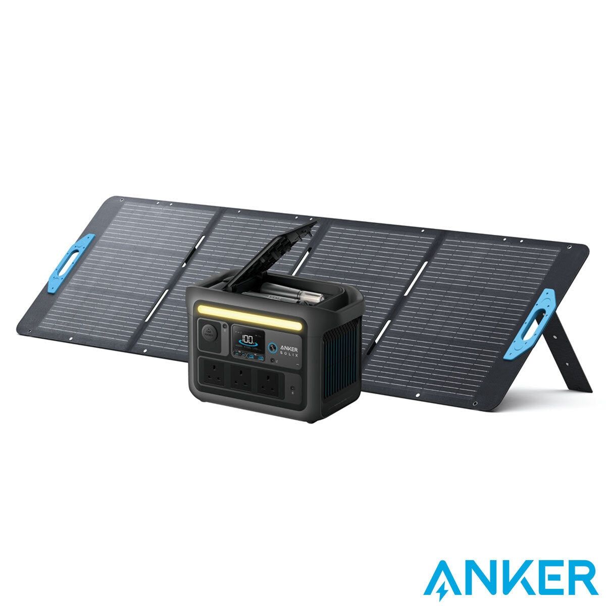 Anker C800X Plus Portable Power Station 768Wh & 200W Anker Solix Foldable Solar Panel - McGrocer