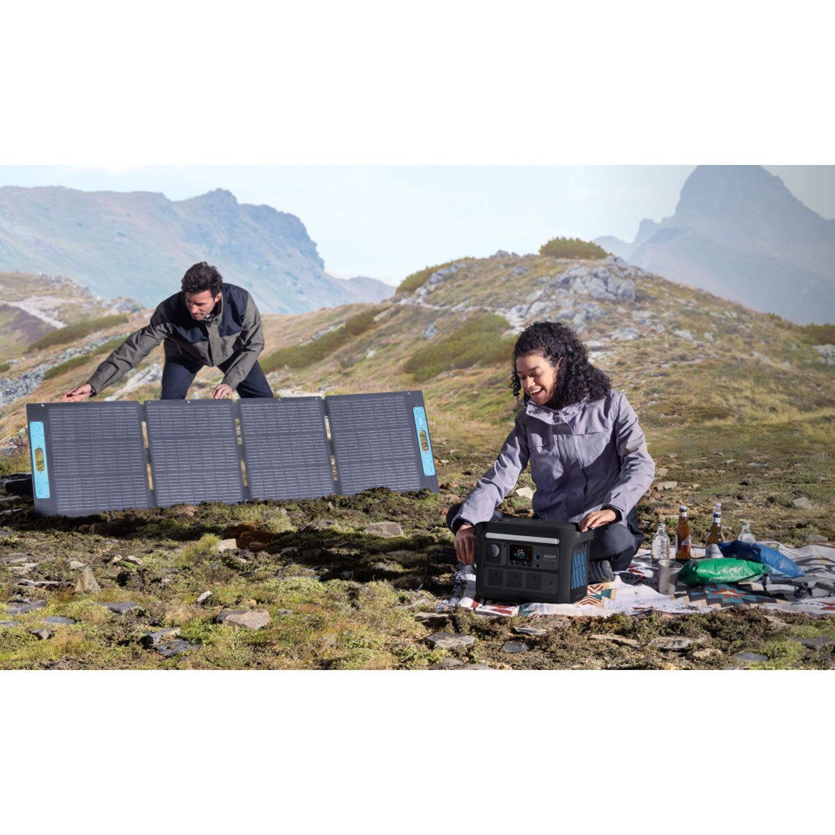 Anker Solix F1500 Portable Power Station 1536Wh & 200W Anker Solix Foldable Solar Panel - McGrocer