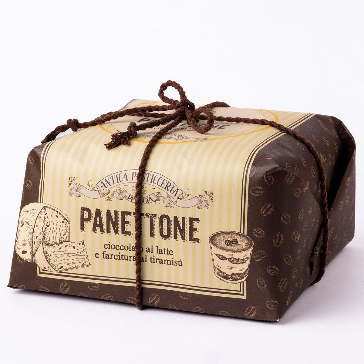 Antica Pasticceria Tiramisu & Chocolate Chip Hand Wrapped Panettone, 1kg - McGrocer