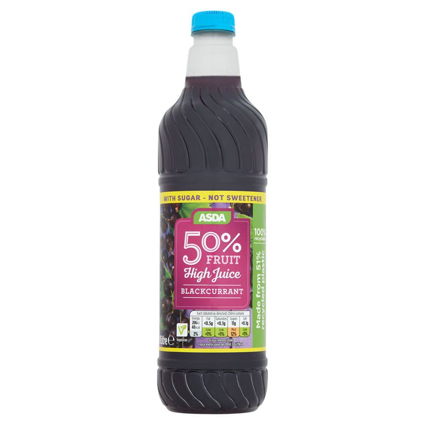 ASDA 50% Fruit High Juice Blackcurrant - McGrocer