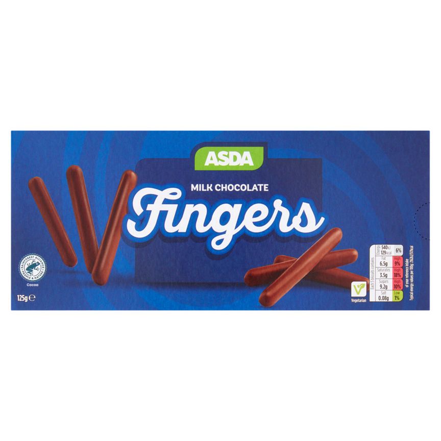 ASDA Milk Chocolate Fingers 125g - McGrocer