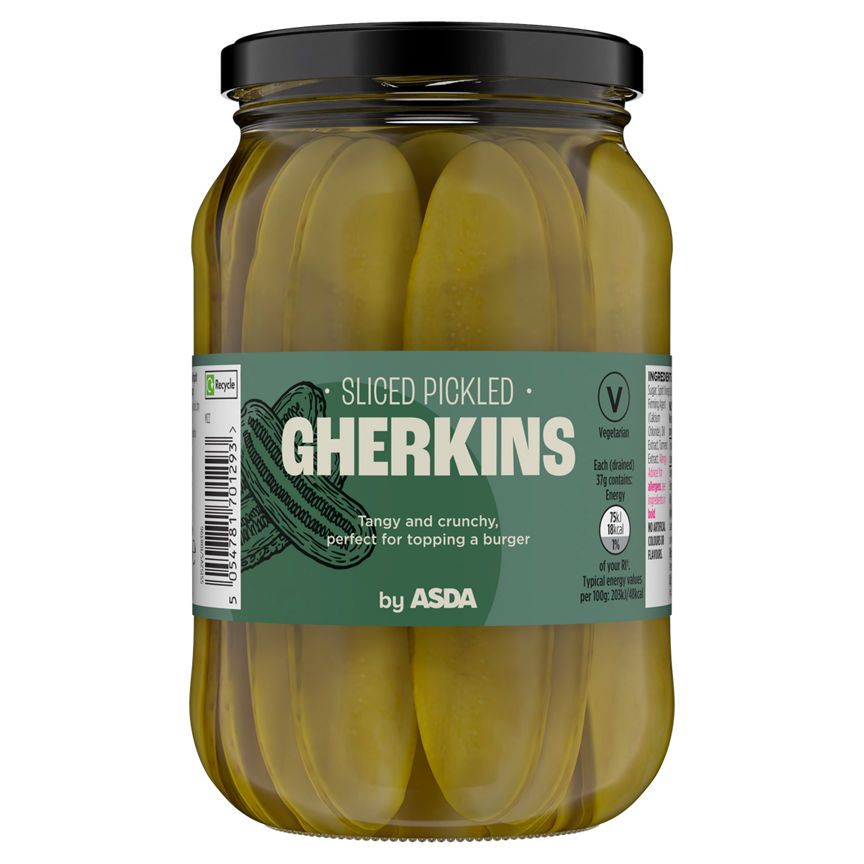 ASDA Tangy & Crunchy Sliced Pickled Gherkins - McGrocer