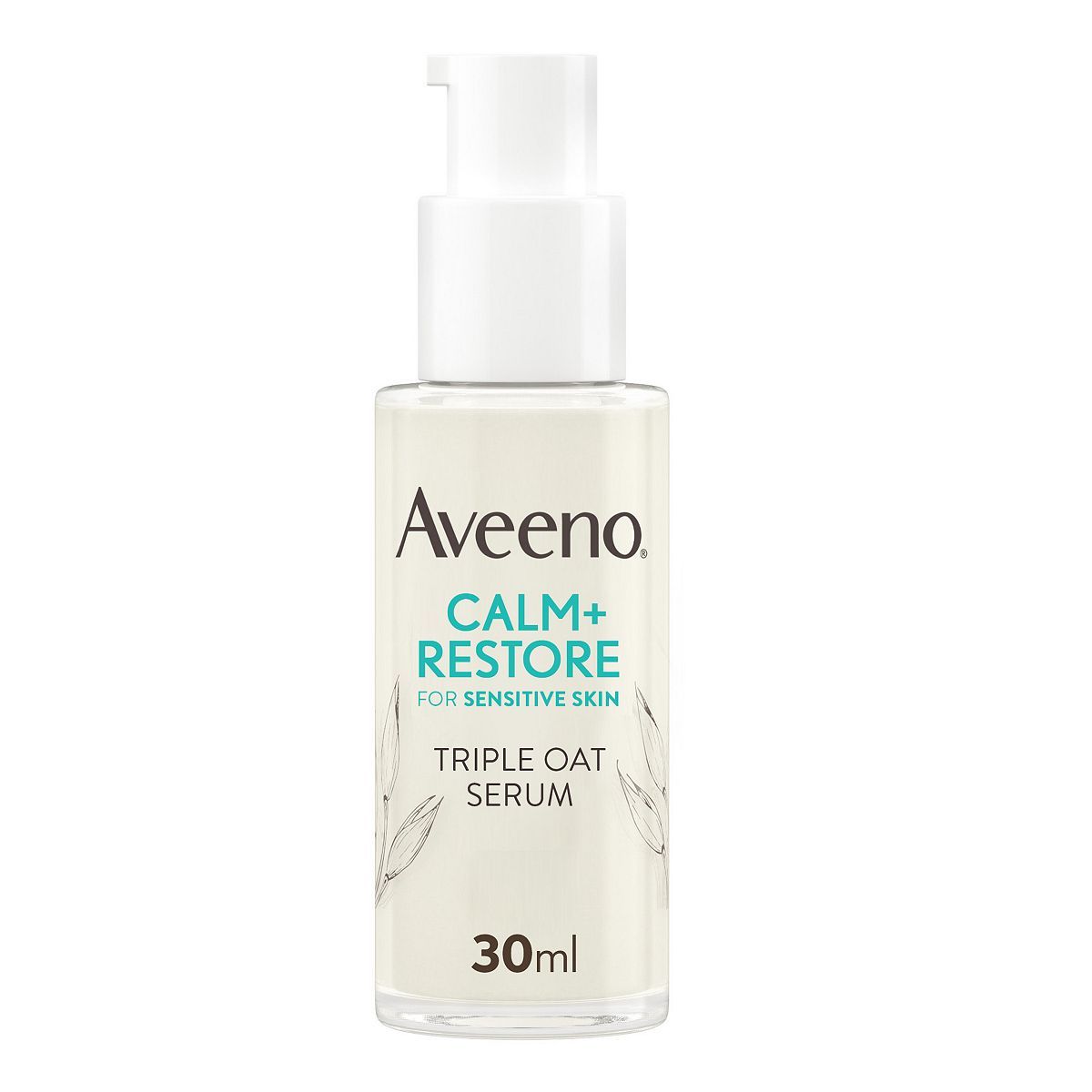 Aveeno Face CALM+RESTORE® Triple Oat Serum, 24-Hour Moisturisation With Triple Oat Complex and Calming Feverfew 30ml - McGrocer