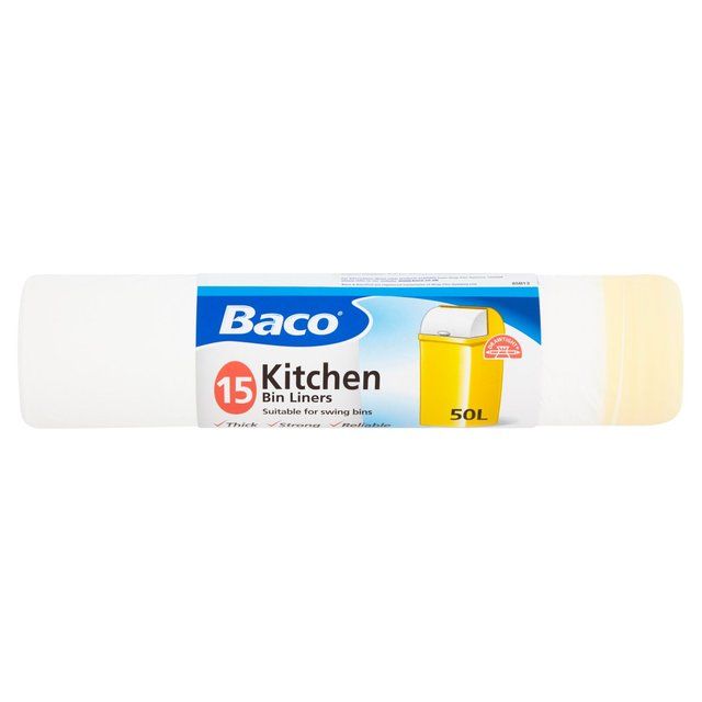 Baco Draw String Swing Bin Liners 50L   15 per pack - McGrocer