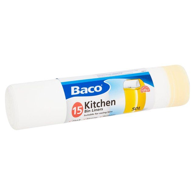 Baco Draw String Swing Bin Liners 50L   15 per pack - McGrocer
