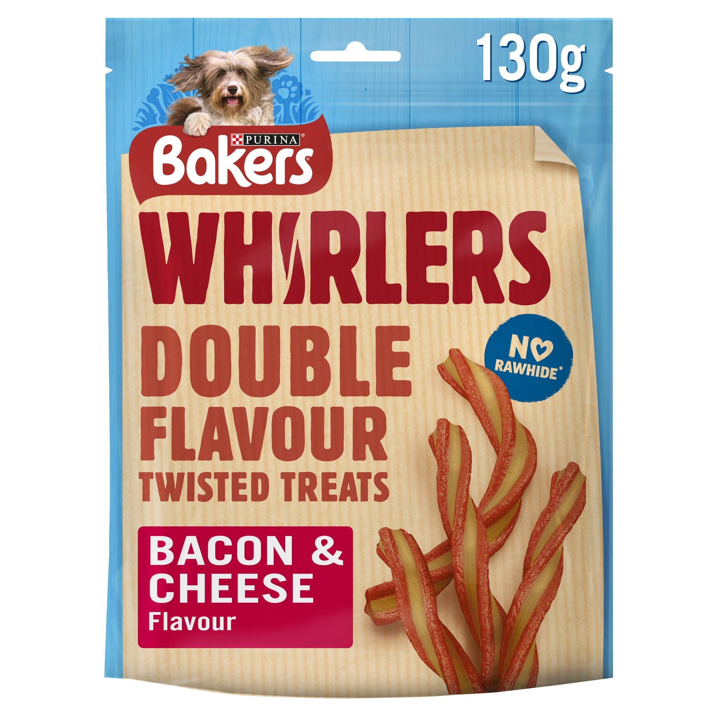 Bakers Whirlers Dog Treats Bacon And Cheese 130g - McGrocer