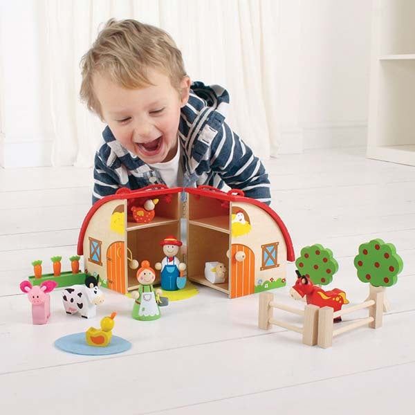 Bigjigs Toys Wooden Mini Farm Playset - McGrocer