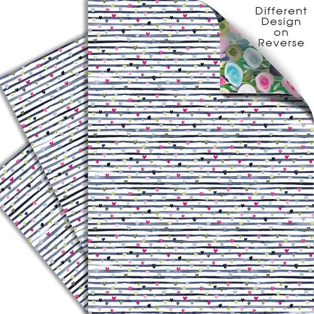 Blooming Blush Double Sided Wrap Sheets   3 per pack - McGrocer