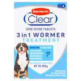 Bob Martin Clear 3 In 1 Flavoured Wormer Tablets For Dogs x4 150/144/50mg - McGrocer