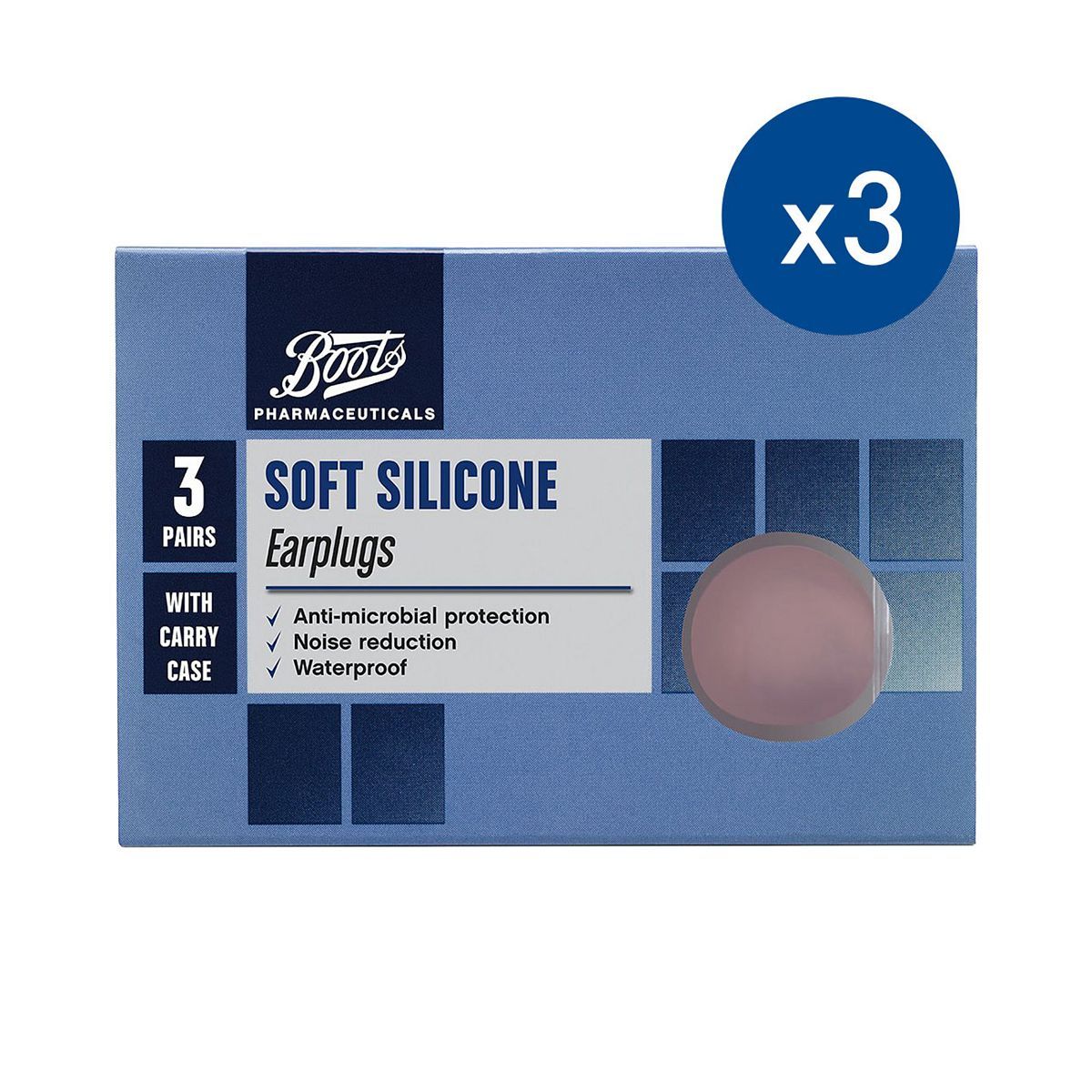 Boots Soft Silicone Earplugs - 3 Pairs x 3 Bundle - McGrocer