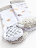 Born In 2025 Slogan Elephant Rattle Socks 1-6 months - McGrocer