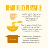 Bouillon d'os de poulet bio fermier Borough Broth Co., grand format 1 kg