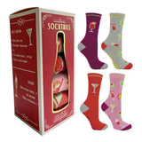 BOXT Socks 4 Pairs Cocktail Socks in a Gift Box 4-8 UK