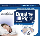 Bandelettes nasales Breathe Right Original petites/moyennes, paquet de 30